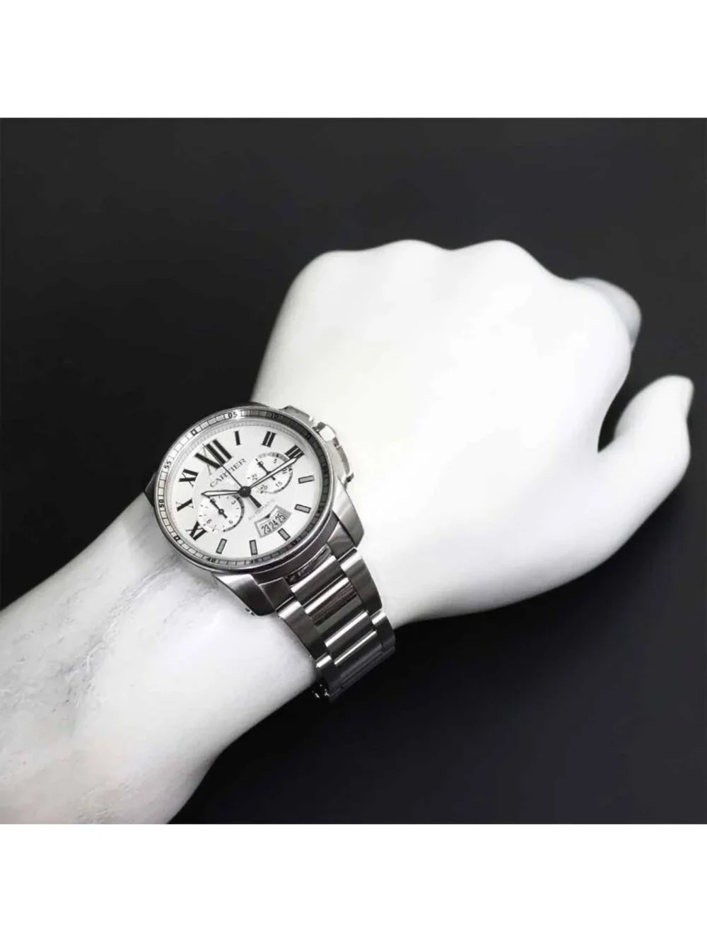 Cartier Caliber de Chronograph Watch Date Automatic Winding